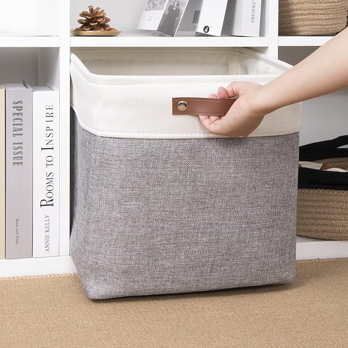 DULLEMELO Cube Basket for Storage, Collapsible Fabric Cube for Organizing - Image 5