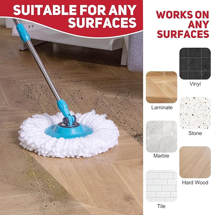 6-Pack White Mop Replacement Heads - Image 5