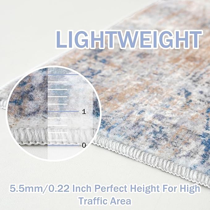 IOHOUZE Abstract Runner Rug 3x18 Ft Extra Long Washable Runners - Image 5