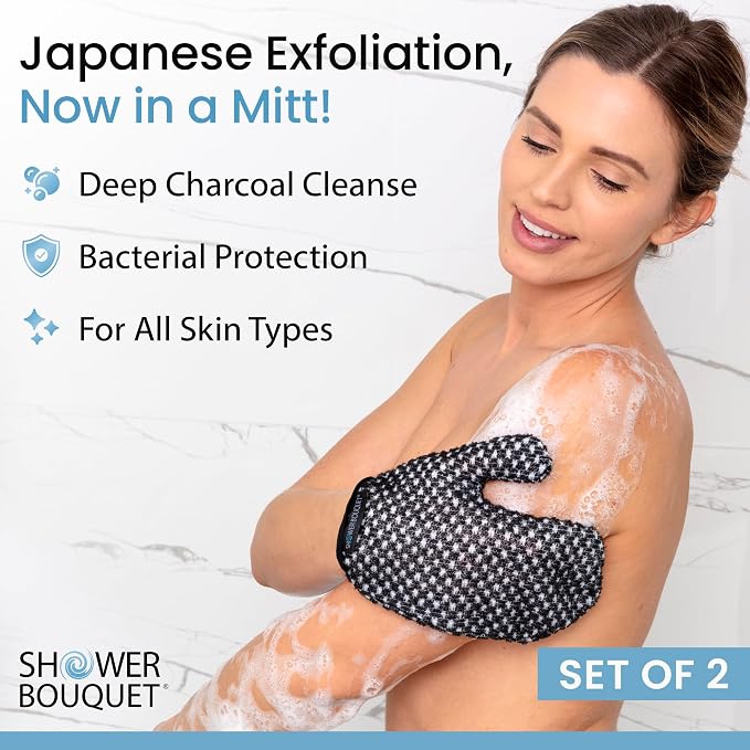 Japanese Exfoliating Mitt 2-Pack - Image 2