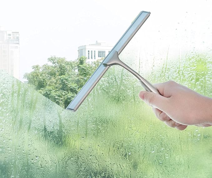Shower Squeegee for Shower Doors 10 Inch Bathroom Squeegee for Windows - Image 2