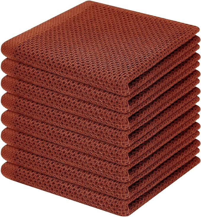 Homaxy 100% Cotton Waffle Weave Kitchen Dish Cloths, Ultra Soft Absorbent Quick by Homaxy
