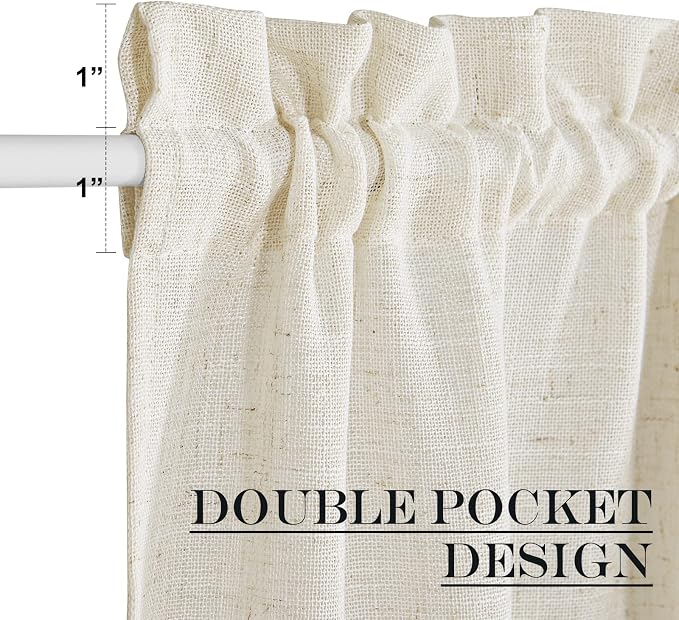 NICETOWN Linen Sheer Door Curtain Panel - Image 4