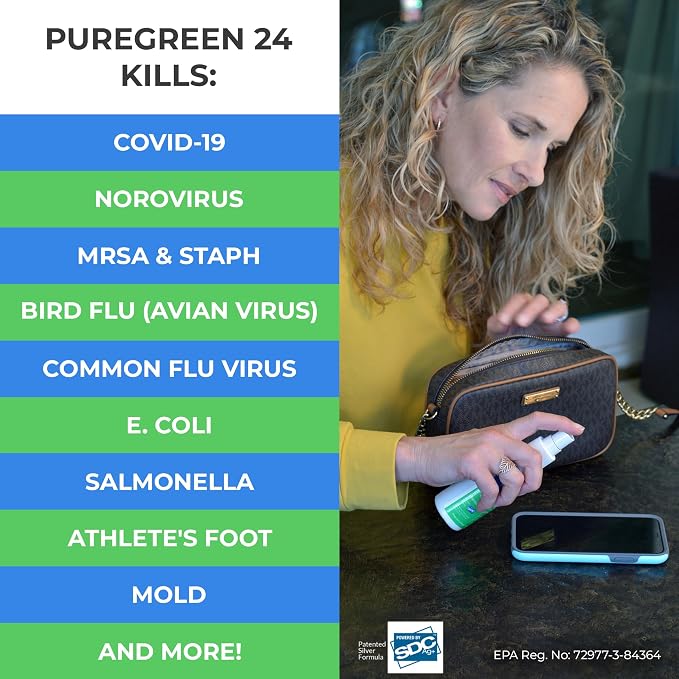 PureGreen24 Safe & Effective Disinfectant. Kills Deadly Germs including RSV - Image 2