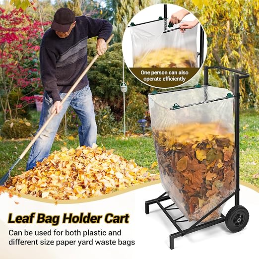 CAROD Trash Bag Holder, Adjustable Metal Leaf Bag Holder from 30-45 Gallon - Image 3