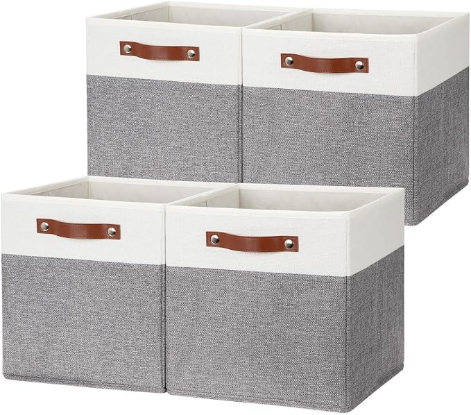 HNZIGE Fabric Storage Cubes 12x12 Cube Storage Bins, Decorative Cube Organizers - Image 9