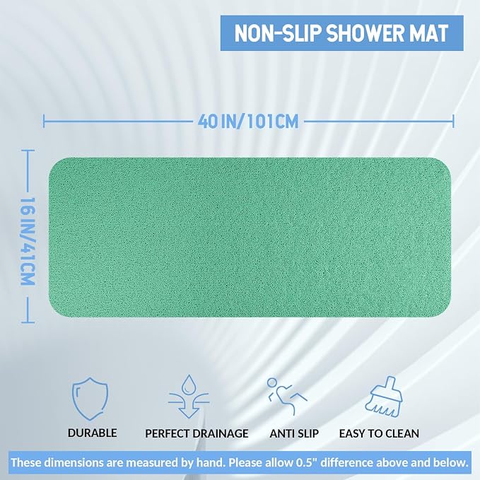 Non-Slip Bathtub Mat, Anti Slip Shower Mat, Fast Drying Bathtub Mats, Foot - Image 2