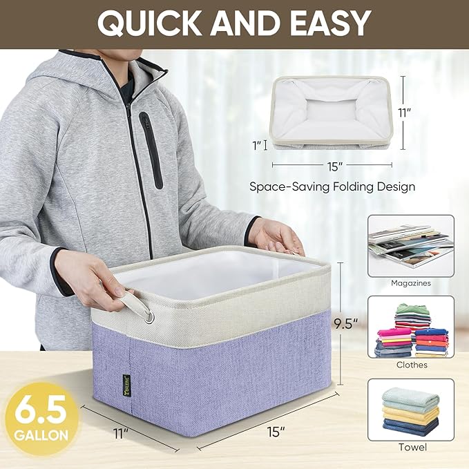 BALEINE 1 Pack Fabric Storage Bins - Image 6
