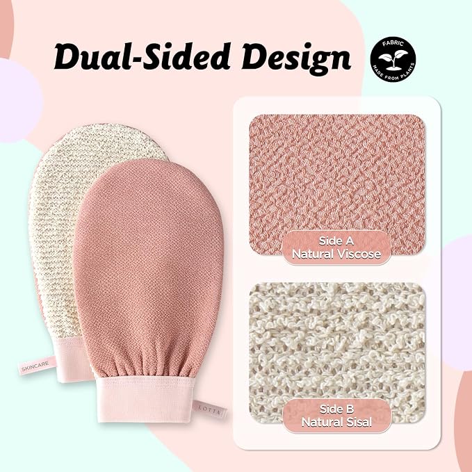 LOTTA Dual-Sided Exfoliating Gloves - Image 3