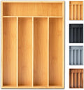 Silverware Organizer, 10 Inch Utensil Organizer Kitchen Drawer Organizer Bamboo by Sunbreath