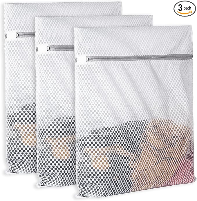 3Pcs Durable Honeycomb Mesh Laundry Bags by SUERIV