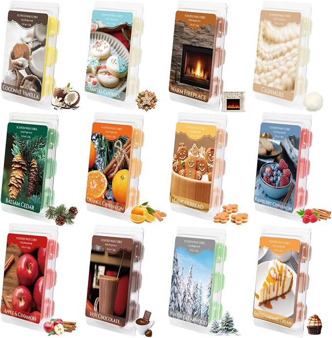 SCENTORINI Christmas Wax Melts, Wax Cubes Strong Scent 12 Pack, Scented Wax - Image 9