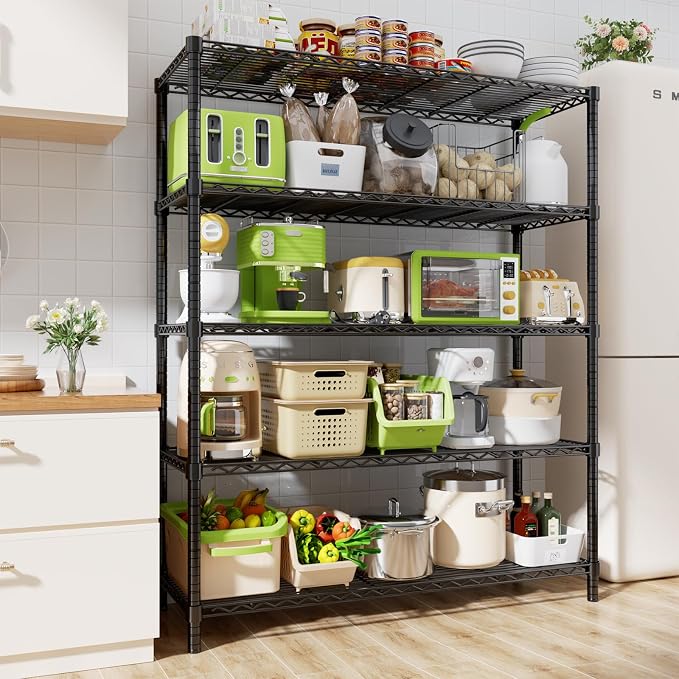 Storage Shelves, 5-Tier Adjustable Metal Industrial Utility Shelf Rack - Image 5