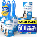 PetLovers Extra Sticky Lint Roller Mega Value Set 600 Sheets by PetLovers