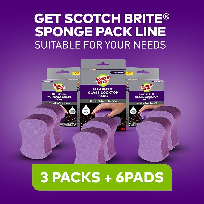 Scotch-Brite Glass Cooktop Pads, Scratch-Free & Non-Abrasive Scrubbers - Image 6
