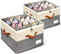 2 Pack Shoe Organizer for Closet, Adjustable Shoe Box Storage Containers by JHHBHV