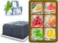 Silicone Ice Cube Trays with Lids, Large Square Ice Cube Molds by Excnorm