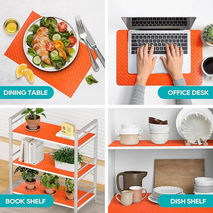 Red Fridge Liners Shelf Liner for Kitchen Cabinets Refrigerator Liners - Image 3