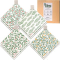 Swedish Dishcloths for Kitchen, 8 Pack Green Reusable Paper Towels by Eulnars