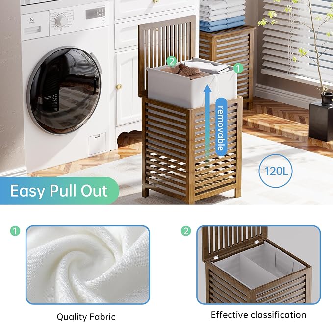 SMIBUY Double Laundry Hamper - Image 7