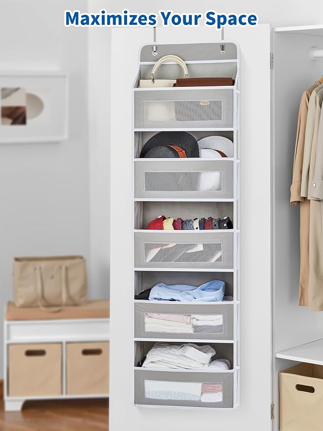 JARLINK 2 Pack Over The Door Organizer, 5 Shelf Door Hanging Organizer - Image 6