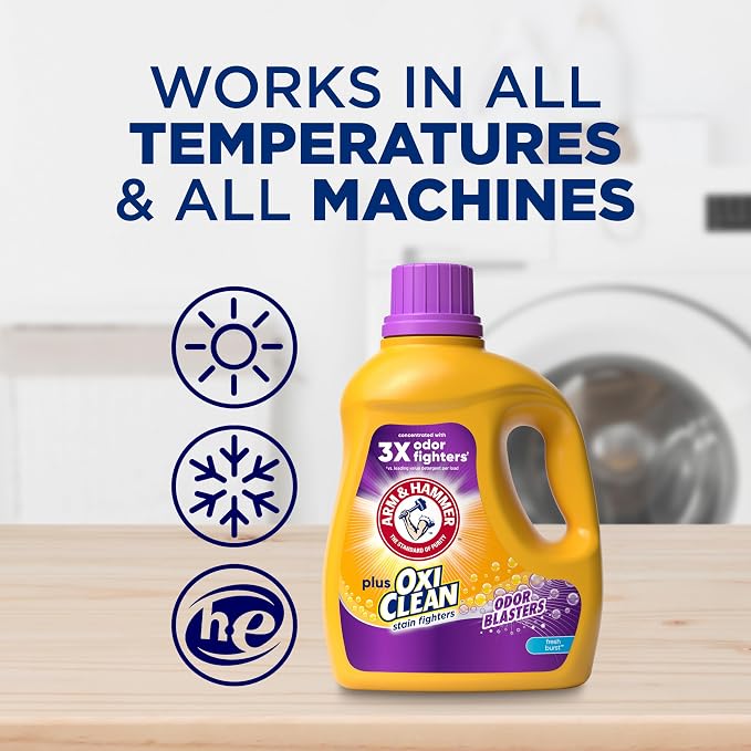 ARM & HAMMER Plus OxiClean Odor Blasters Fresh Burst, 77 Loads Liquid Laundry - Image 7