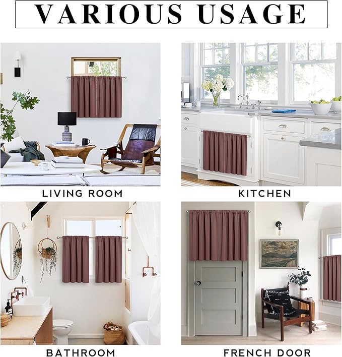 RYB HOME Small Curtains Blackout - Image 4