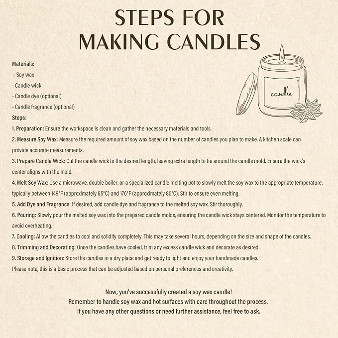 Soy Wax Flakes, Waxcanpy Natural Candle Wax, Organic Soy Wax - Image 8