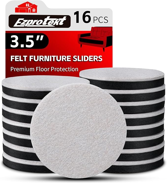 Ezprotekt 3.5" Felt Furniture Movers Sliders by VisittheEzprotekt