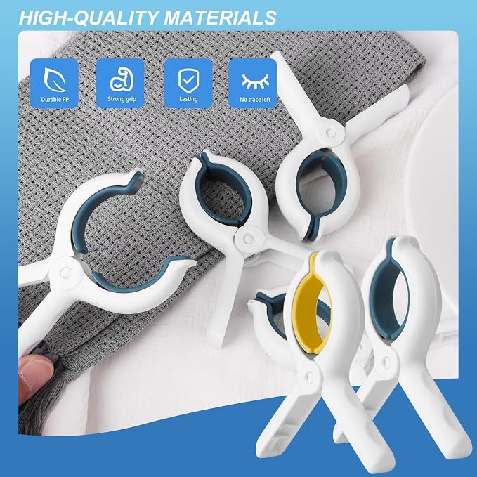 3.7 Inch Towel Clips for Beach Chairs 6 Pack, Beach Towel Clips Great Hold - Image 6