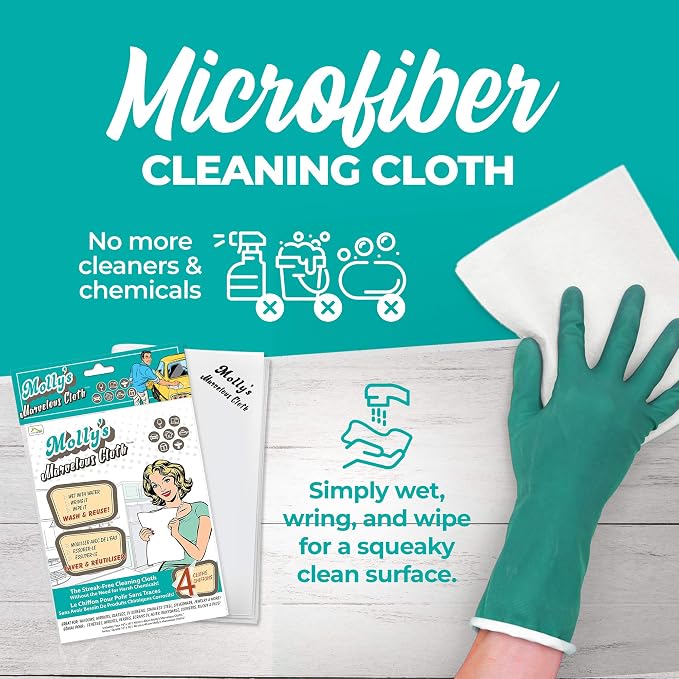 Molly's Marvelous Cloth, Streak-Free, Lint-Free Microfiber Cleaning Cloth - Image 7