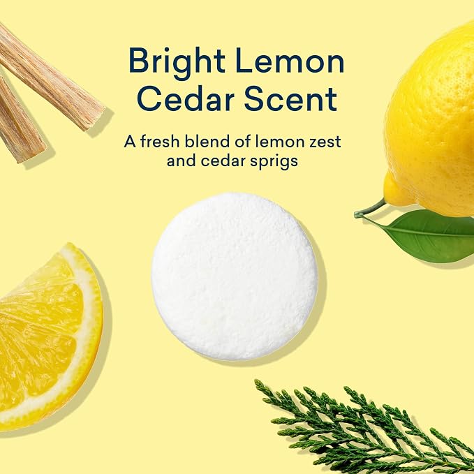 BLUELAND Toilet Bowl Cleaner Tablets, Starter Set, Lemon Cedar, Plastic-Free - Image 3