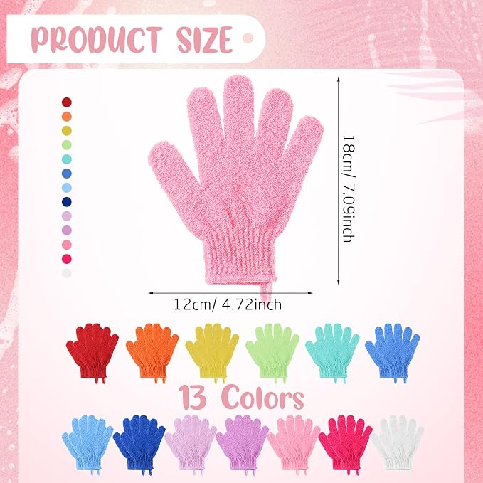 104 Pcs Exfoliating Glove Bulk Shower Gloves - Image 2