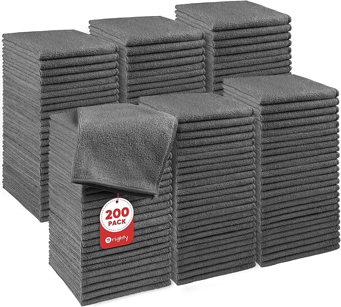 Orighty Wash Cloths Bulk Towels Set 200 Pack, Highly Absorbent and Soft Feel by AllRightinOrighty
