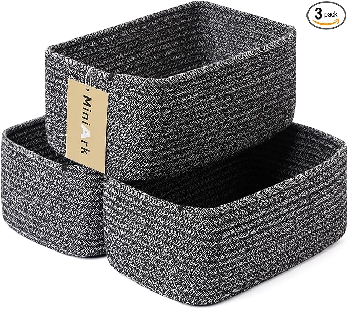 Small Storage Baskets for Organizing | Closet Organizer Bins | Shelf Toy Basket by MiniArkStorageBasketsHome