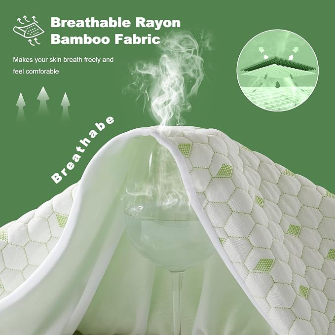 Waterproof Mattress Protector, King Size Mattress Pad Fitted 6"-18" Deep Pocket - Image 4