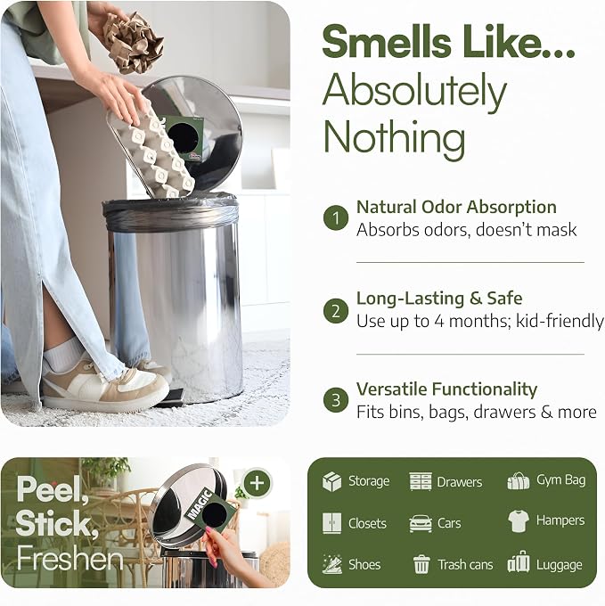 Odor Magic - Activated Charcoal Fridge Deodorizer - Better than Baking Soda - - Image 5