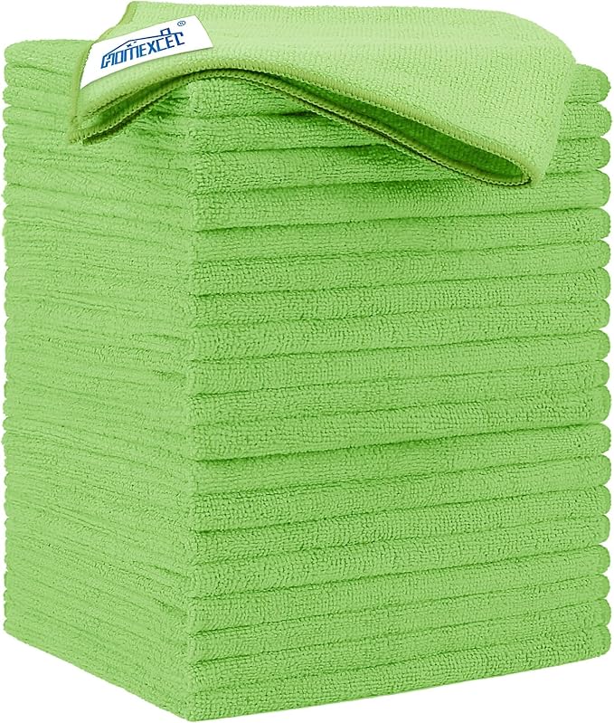 HOMEXCEL Microfiber Cleaning Cloth 20 Pack 11.5 x 11.5 Inch Microfiber Towels by HOMEXCEL