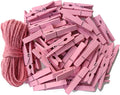 1.9" Pink Wooden Clothes Pins DIY Photo Garland Baby Shower Bag Clips by Unknown
