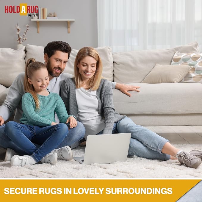 Hold-a-Rug Plush 4' Round Nonskid, Nonslip Rug Pad, Reversible Gripper - Image 5