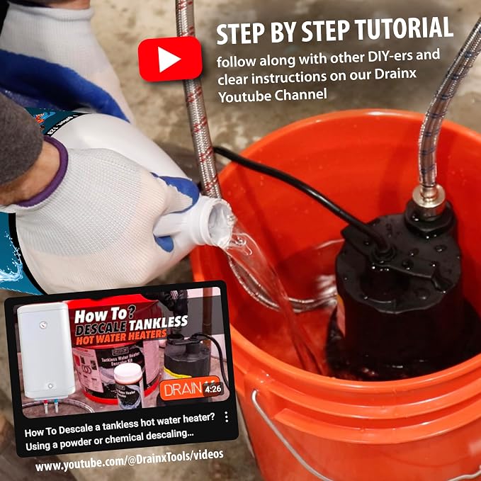 DrainX Tankless Water Heater Descaling Solution | Highly Effective Descaler - Image 5