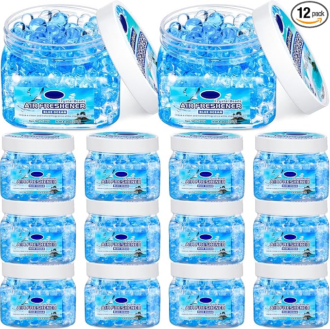 12 Pcs Air Freshener Gel Bulk Odor Eliminator Gel Beads 8 oz Long Lasting Air by Dansib