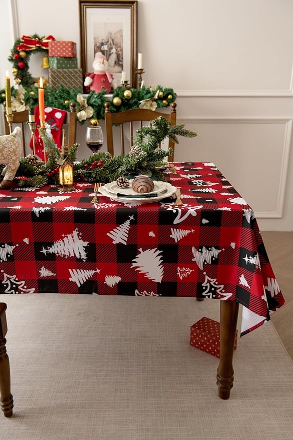 Waterproof Checkered Tablecloth Fabric - Image 3