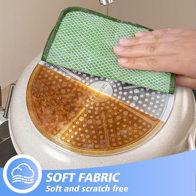 KinHwa Kitchen Washcloths for Dishes Absorbent Microfiber Dish Cloths Quick Dry - Image 4