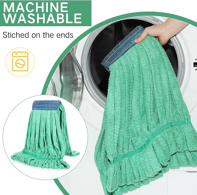 Lallisa 10 Pcs Commercial Mop Head Replacement Tube Microfiber Mop Heads - Image 7