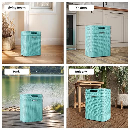 Ypati Handwoven Rattan Trash Can - Image 6