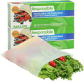 Certified Compostable Large GALLON Resealable Zip Bag, Extra Strength Food Bags by ResponsibleProducts%C2%AE