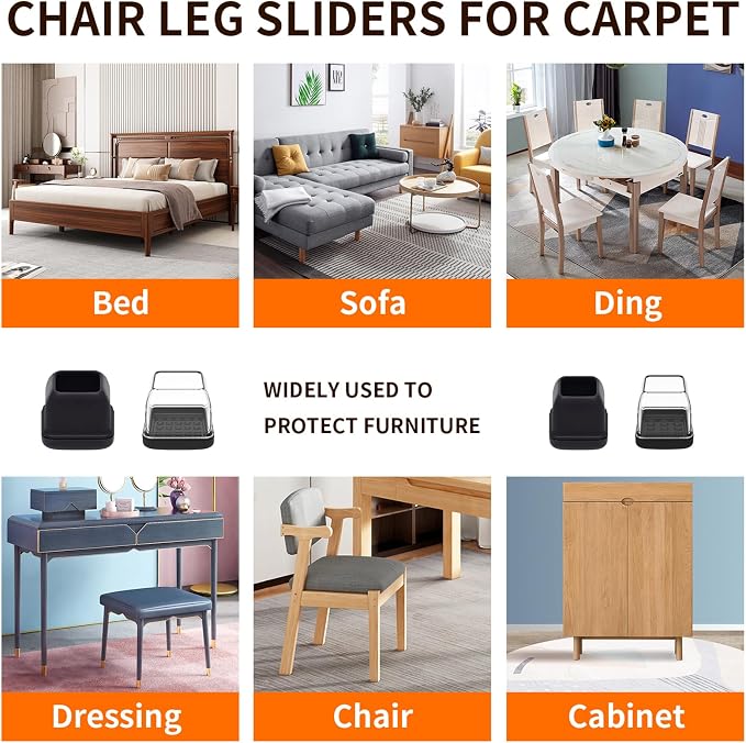 Ezprotekt 24 Pcs Chair Leg Sliders - Image 7