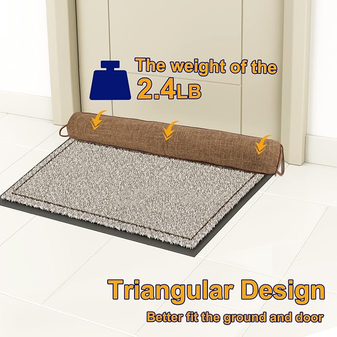 NABOWAN 38" Weighted Under Door Draft Stopper -Triangular Door Draft Blocker - Image 4