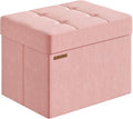 Folding Storage Ottoman, Velvet Storage Bench, Foot Stool, by Liveinacomfortablehome